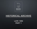 Frontpage Historical Archive Late 1950 Part 1